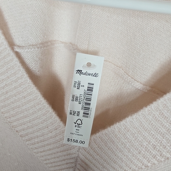 Madewell Cashmere V-Neck Sweater In Heather Oat - Picture 10 of 13